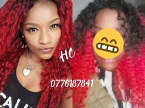 Red curly wigs