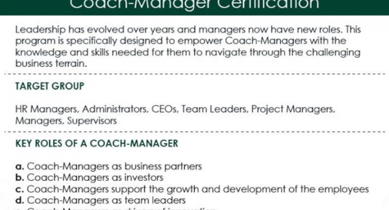 Certified Coach Manager