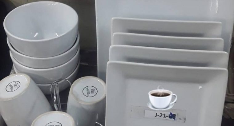 Plates cups bowls