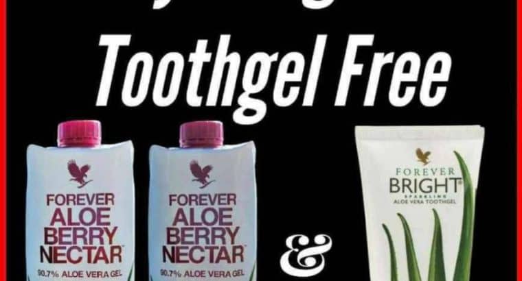 Aloe vera gel and berry nectar