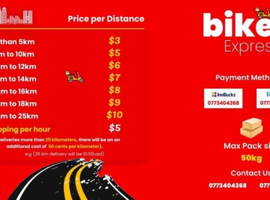 Affordable Harare Bike Delivery Services